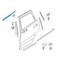 OEM BMW X3 Window Cavity Seal Rear Door Left Diagram - 51-35-7-393-429