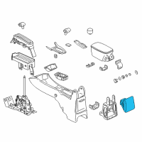 OEM 2000 Chevrolet Malibu Holder Asm-Front Floor Console Rear Cup *Pewter Diagram - 22649582