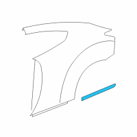 OEM Pontiac G6 Molding Asm, Quarter Panel Center Diagram - 19120049