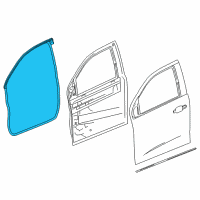 OEM 2019 Chevrolet Colorado Door Weatherstrip Diagram - 84234295