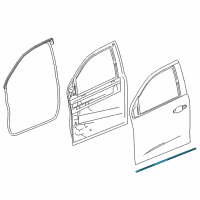 OEM Chevrolet Colorado Door Weatherstrip Diagram - 84234298