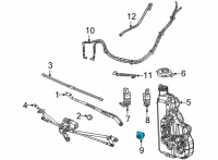 OEM Jeep Washer Fluid Level Sensors Diagram - 68497377AB