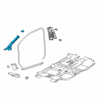 OEM Toyota Yaris Windshield Pillar Trim Diagram - 62211-52120-B0