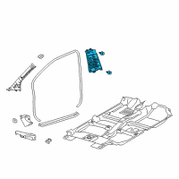 OEM 2007 Toyota Yaris Lock Pillar Trim Diagram - 62411-52130-B0