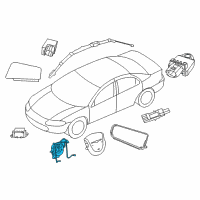 OEM 2008 Jeep Commander Airbag Steering Wheel Clockspring Diagram - 5156106AG