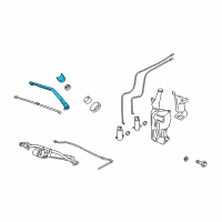 OEM 2008 Cadillac Escalade ESV Arm Asm-Windshield Wiper RH *Black Diagram - 22917500