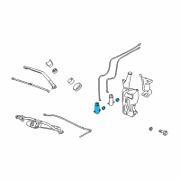 OEM 2014 Cadillac Escalade Front Washer Pump Diagram - 20999342