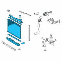 OEM 2017 Lexus GS F Radiator Assembly Diagram - 16400-38280