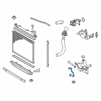 OEM 2016 Lexus GS F Hose, Radiator To Reserve Diagram - 16567-38070