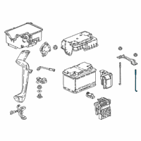 OEM 1989 Honda Prelude Bolt, Battery Setting (225MM) Diagram - 31513-SA5-670