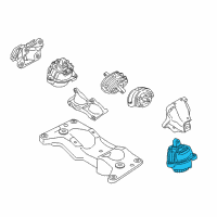 OEM 2011 BMW 760Li Engine Mount Left Diagram - 22-11-6-796-547