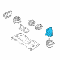 OEM 2011 BMW 760Li Engine Mount Bracket Left Diagram - 22-11-6-777-599