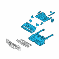 OEM Kia Panel Complete-Rear Floor Diagram - 655001M210