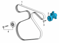 OEM Chevrolet Suburban Serpentine Tensioner Diagram - 55490609