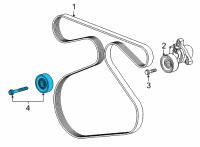 OEM Chevrolet Silverado 1500 Idler Pulley Diagram - 55500388