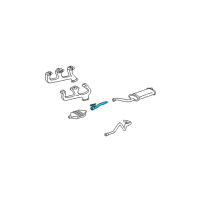 OEM 1994 Chevrolet C1500 Exhaust Pipe Assembly Diagram - 15967770