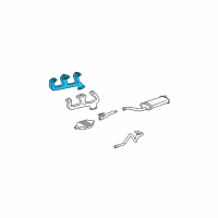 OEM 1994 GMC G1500 Exhaust Manifold (W/Heat Shield) Diagram - 14102016