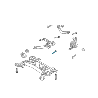 OEM 2011 Toyota Matrix Lower Control Arm Bolt Diagram - 90105-A0201