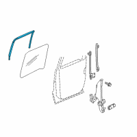 OEM 2006 Dodge Dakota Seal-Rear Door Glass Diagram - 55359442AE