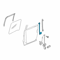 OEM 2007 Dodge Dakota Channel-Rear Door Glass Lower Diagram - 55359542AA