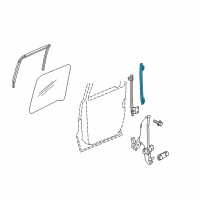 OEM 2007 Dodge Dakota Channel-Rear Door Glass Lower Diagram - 55359548AA