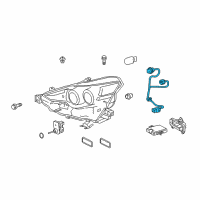 OEM Lexus IS350 Cord, Headlamp, RH Diagram - 81125-53750