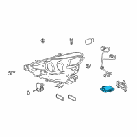 OEM 2016 Lexus IS300 Computer Sub-Assembly, HEADLAMP Diagram - 81107-53750