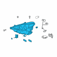 OEM 2014 Lexus IS350 Headlamp Unit With Gas, Left Diagram - 81185-53751