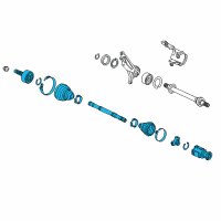 OEM 2015 Honda Accord Driveshaft Assembly, Driver Side Diagram - 44306-T2B-A21