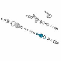 OEM 2020 Honda Ridgeline Boot Set, Inboard Diagram - 44017-T2B-305