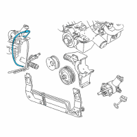 OEM 2000 Ford Mustang Pressure Hose Diagram - XR3Z-3A719-DA