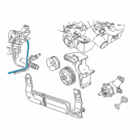 OEM 2000 Ford Mustang Upper Return Hose Diagram - F6ZZ-3A713-DA