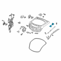 OEM 2012 Acura ZDX Bracket, Tailgate Open Stay Diagram - 74824-SZN-A01