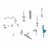 OEM 1998 Honda Civic Knuckle, Right Front (Abs) Diagram - 51210-S04-980