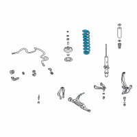 OEM 1998 Honda Civic Spring, Front Diagram - 51401-S00-L01