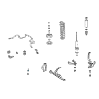 OEM 1992 Honda Civic Bolt, FR. Stabilizer Diagram - 90112-SE0-000