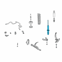 OEM 1999 Honda Civic Shock Absorber Unit, Front Diagram - 51605-S01-A01