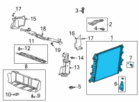 OEM 2020 Cadillac CT4 Radiator Diagram - 84653006