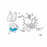 OEM 2010 Toyota Corolla Seat Cushion Pad Diagram - 71511-02480