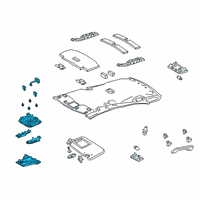 OEM Toyota Corolla Map Lamp Assembly Diagram - 81260-02850-A0