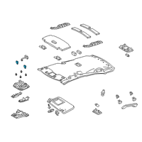 OEM 2020 Toyota Prius Map Lamp Bulb Diagram - 81936-12160