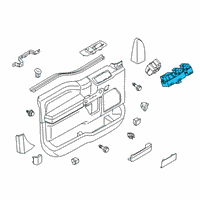 OEM 2021 Ford F-350 Super Duty Window Switch Diagram - JC3Z-14529-BA