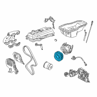 OEM 1999 Toyota Celica Damper Pulley Diagram - 13408-74031