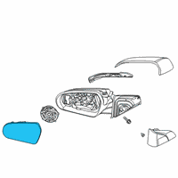 OEM 2022 Hyundai Veloster N G/HOLDER Assembly-O/S RR View, LH Diagram - 87611-J3130