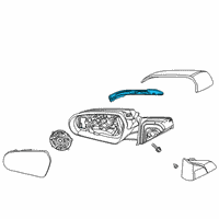 OEM Hyundai Veloster Lamp Assembly-Outside Mirror, RH Diagram - 87624-J3000