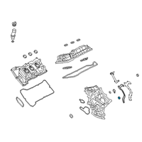 OEM Lincoln Aviator Timing Cover Gasket Diagram - L1MZ-6020-B