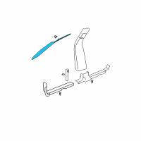 OEM 1999 Buick Park Avenue Molding Asm-Windshield Side Upper Garnish <Use 1C2N*Neutral Diagram - 25668955