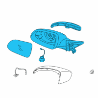 OEM 2016 Kia Cadenza Outside Rear View Mirror Assembly, Left Diagram - 876103R702