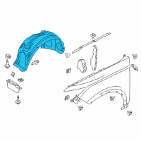 OEM 2018 Lincoln MKC Fender Liner Diagram - EJ7Z-16103-B