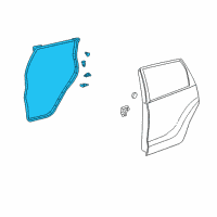 OEM 2005 Scion xA Door Weatherstrip Diagram - 67871-52080